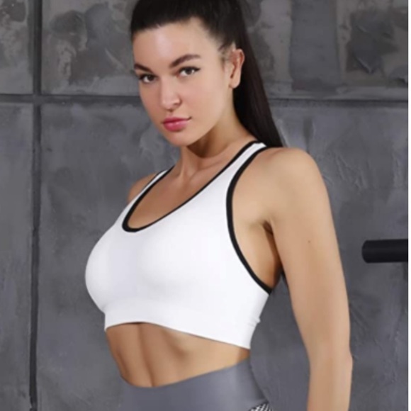 Seamless Small Padded Strappy Sports Bra Yoga Fitness Running Sportswear top - Picture 12 of 13